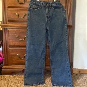 Shein EZwear Slant Pocket High Waist Boyfriend Jeans